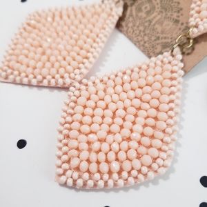 Blush Pink Beaded Earrings